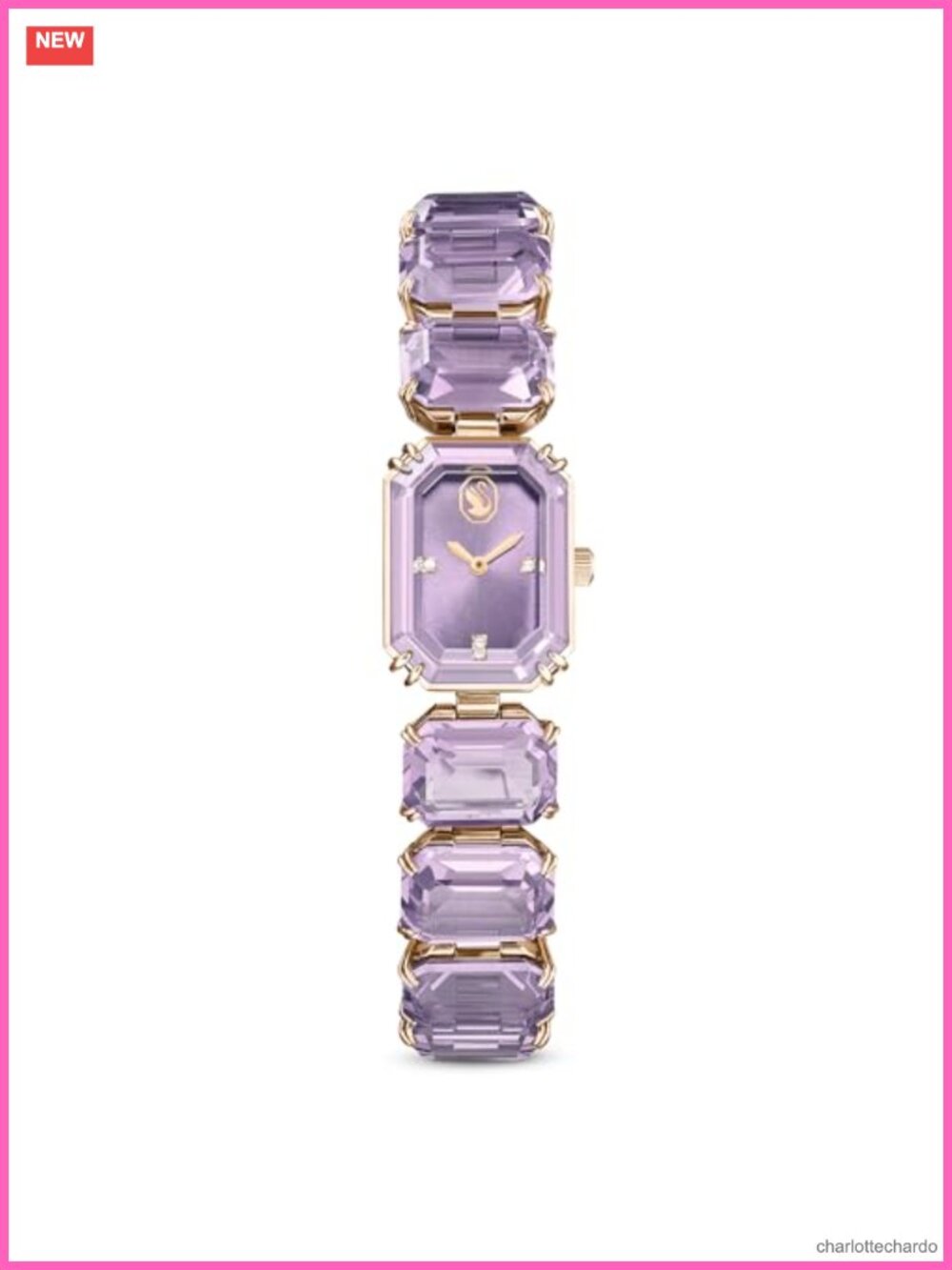 Swiss Made Swiss Quartz Watch Octagon Crystal Bracelet Band